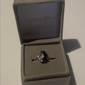 Avon elegant Sterling silver Ginuwine sapphire ring size 8